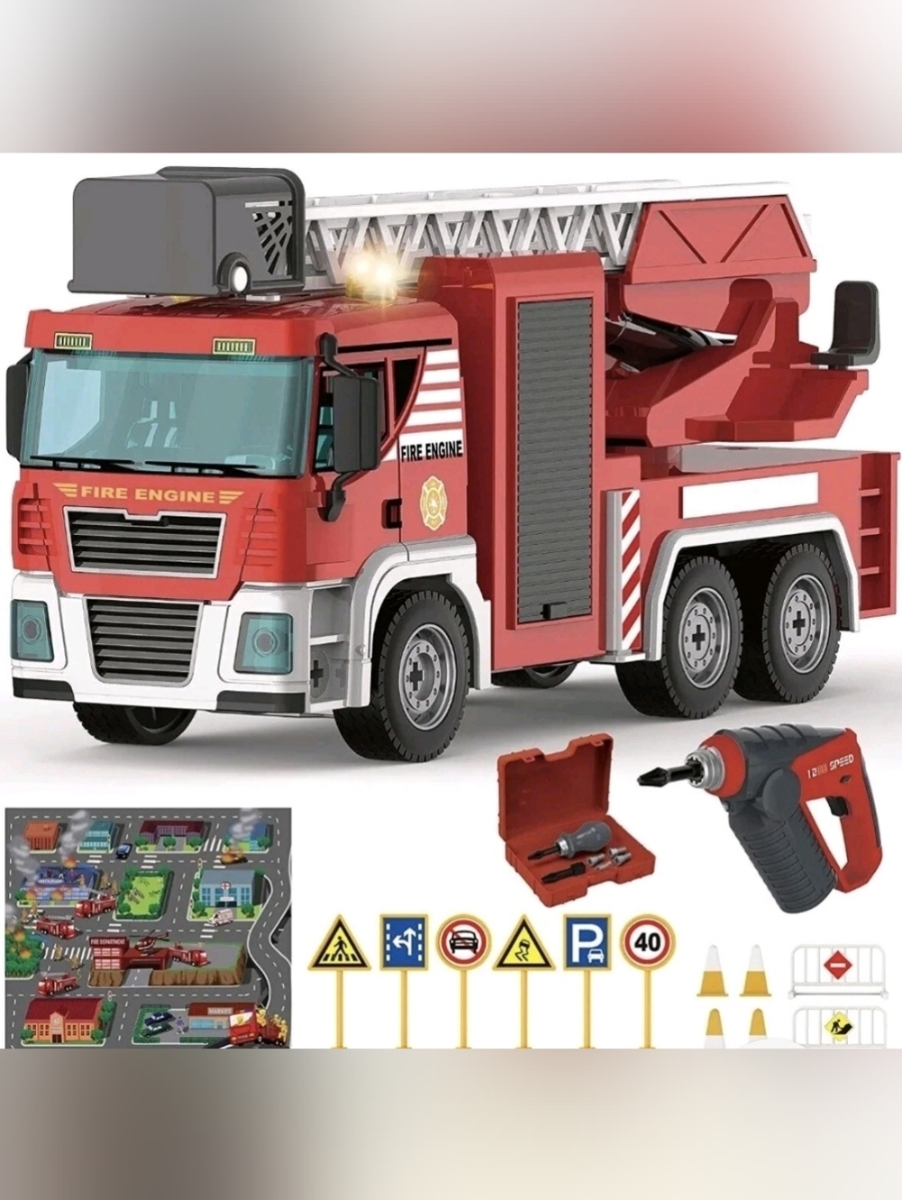 Building Fire Truck 2-IN -1  5yrs +